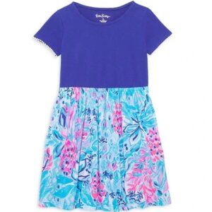 Lilly Pulitzer Giavanna Dress in Zanzibar Blue Party Princess L (8-10) & XL NWT